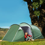 Tunnel Tent, 2-3 Persons, Camping, Dark Green