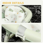 Baby Bathtub, Foldable Non-Slip Elephant Bath Cushion, Green