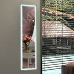 Full Length Mirror, 40x150cm LED Standing Wall, White