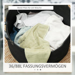 Laundry Basket 88L Foldable with Handle, Black