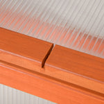Cold Frame Greenhouse, Weatherproof Wood & Polycarbonate, Orange