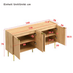 Sideboard Buffet Cabinet Storage 140x38x75cm - Modern Simple