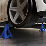 Jack Stand 3 Ton, 2 Pieces, 13 Levels Adjustable, Blue