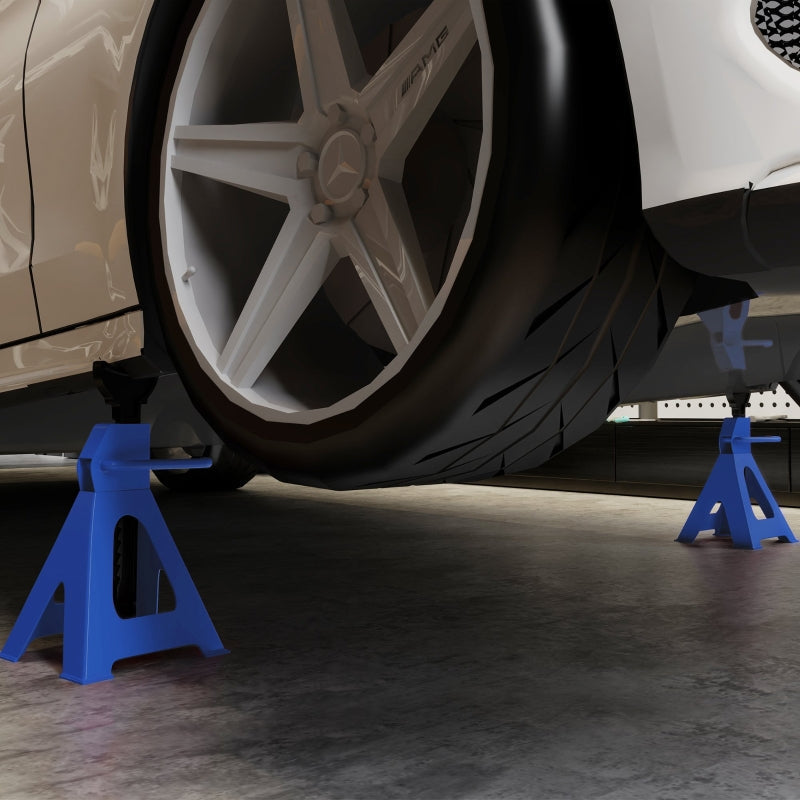 Jack Stand 3 Ton, 2 Pieces, 13 Levels Adjustable, Blue