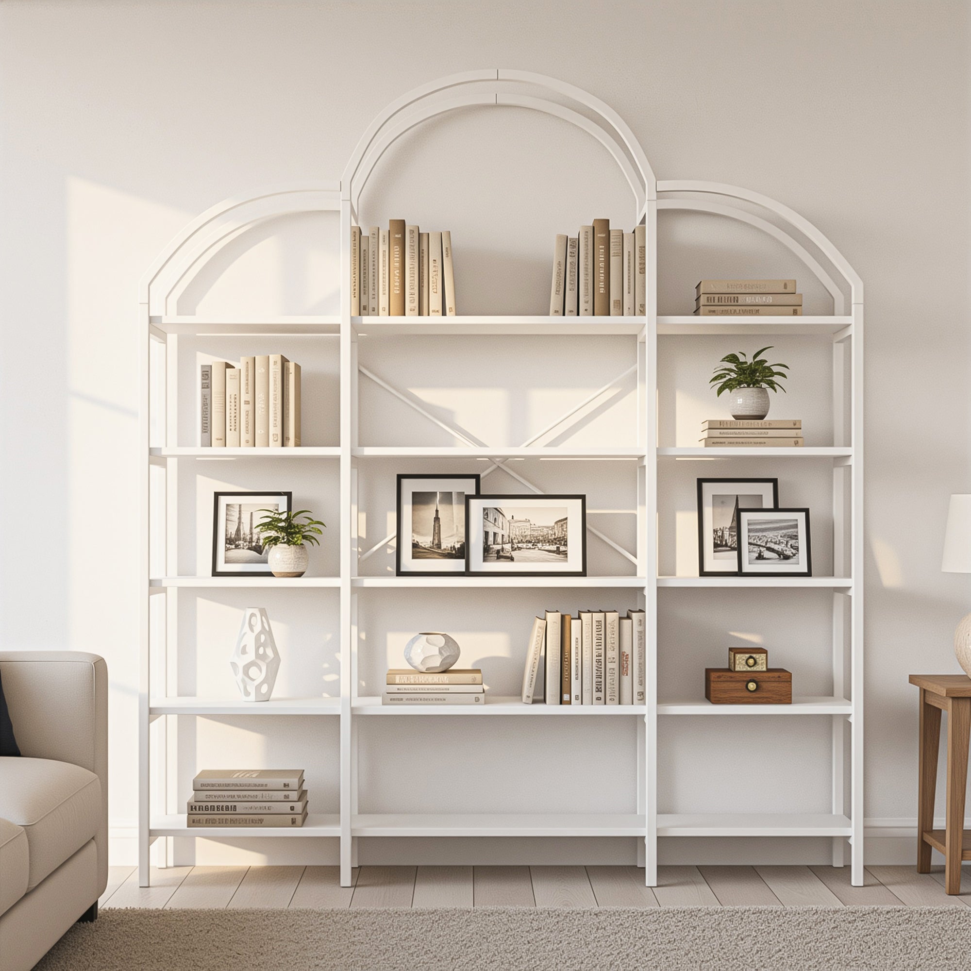 Shelf 170x26x190cm 5-Tier Cloud Shape - White