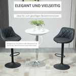 Bar Table, Height Adjustable, Metal ABS, White