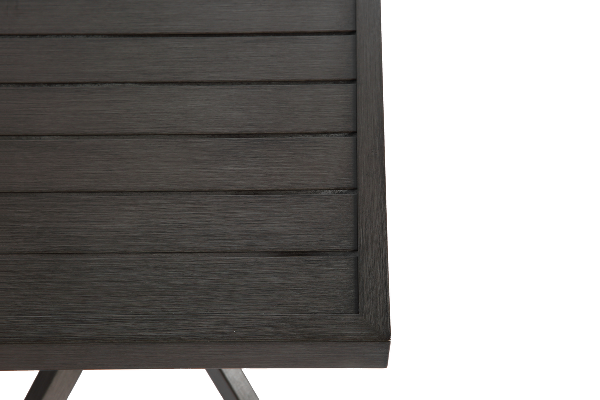 Outdoor Aluminum Square Side Table End Table for Patio, Backyard, Pool, Indoor, Dark Gray
