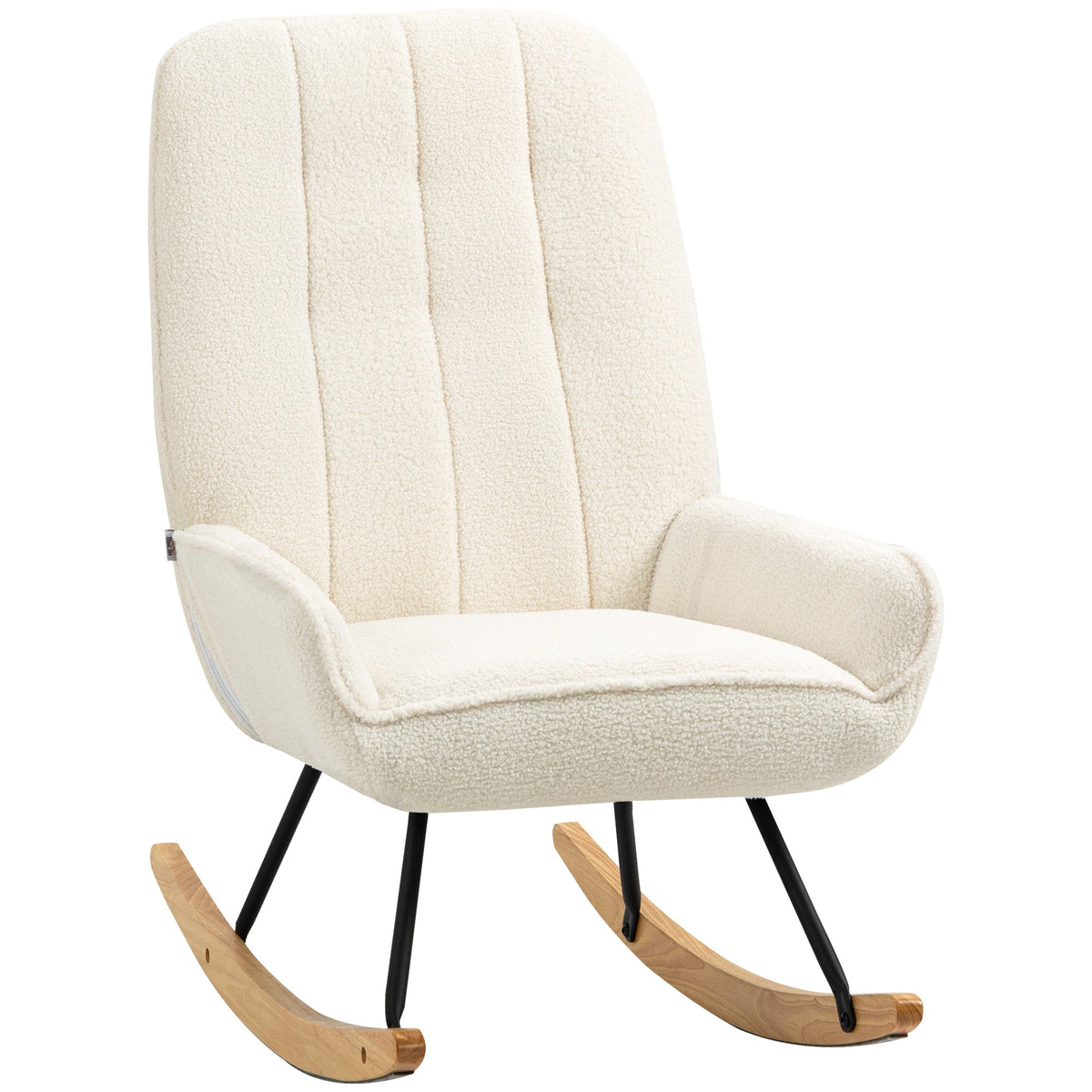Rocking Chair, Swing Chair with Sherpa Fleece, 150 kg, Comfortable
