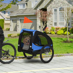Dog Trailer, Folding Bicycle, Water-Resistant, Blue