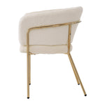 Leisure Chair, Single, Metal Legs, Imitation Rabbit Down Beige