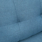 2-seater Sofa, Thick Cushion Upholstered with Steel Legs, Dark Blue