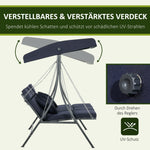Hollywood Swing Set, 3-Seater, 270 kg Capacity, Adjustable Sunshade