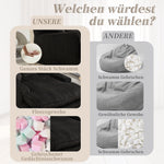 Sofa Bed, Cloud Couch with 3 Soft Pillows, Single Seat, Corduroy Black