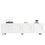 Modern Low TV Cabinet 180.5x38x50cm - White