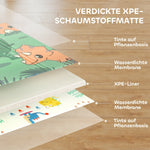 Baby Play Mat, Foldable Double-Sided Crawling, Multi-Coloured
