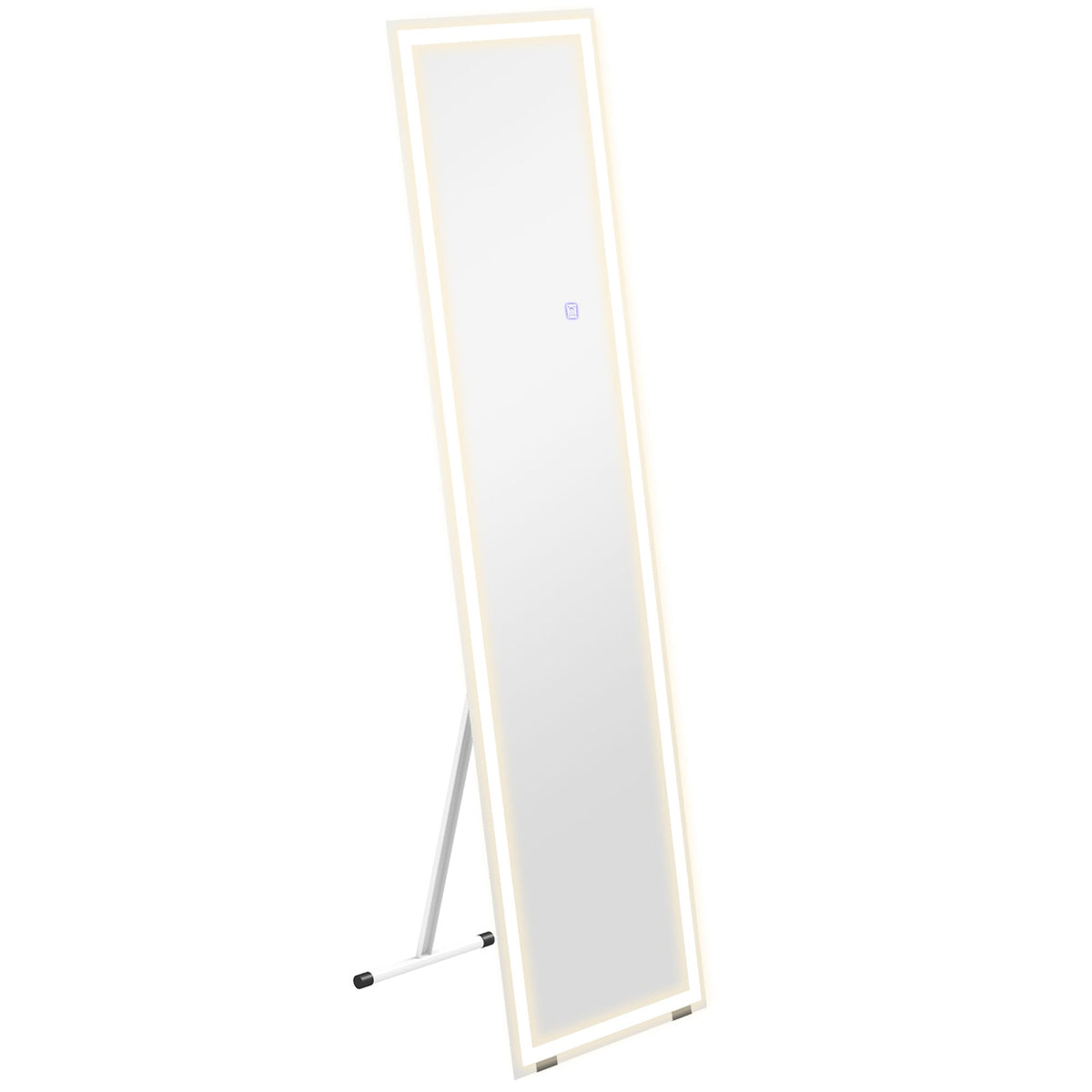 Full Length Mirror, 40x150cm LED Standing Wall, White