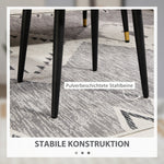 Square Footstool/Stool, Footrest Steel Legs, Cashmere Look Light Grey