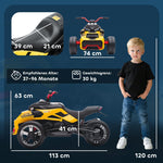 Electric Ride-on Toy, Reverse Tricycle with MP3 Player and LED Lights, Yellow