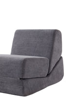 Small Sofa Bed, Foldable Chaise Lounge Foam Floor Sofa, Grey