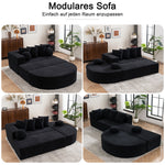 Boneless Sofa, Segmented Cloud Modular No Assembly, Chenille Fabric