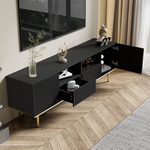 TV Cabinet, Modern with Golden Feet and Edge