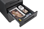 Mobile File Cabinet 3 Drawer Legal/Letter/A4 Under Desk Steel Black