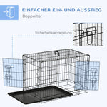 Dog Crate Transport Box, Foldable Metal, Black
