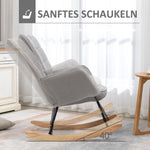 Rocking Chair Swivel Recliner 120 kg Berber Fleece Light Grey