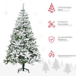 Artificial Christmas Tree - Snow Effect Hinged, Green/White
