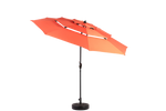 Outdoor Umbrella, 14.8 Ft Double Sided Rectangular Large with Crank, Orange