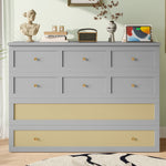 Mobile Wall Bed 140x200cm with Drawers & USB, Grey