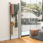 Towel Ladder, 4 Bars, Space Saving, Steel Black