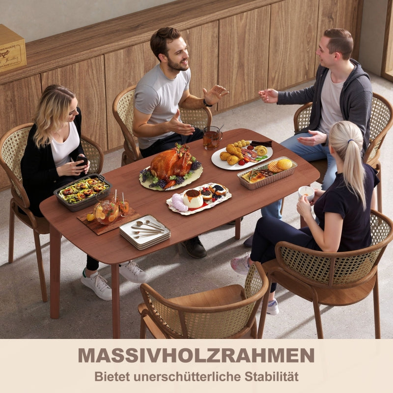 Dining Table, Country Style 150 x 80 cm, Brown Wood