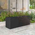 Garden Cushion Storage Bag, Waterproof UV-Resistant 600D Oxford, Black