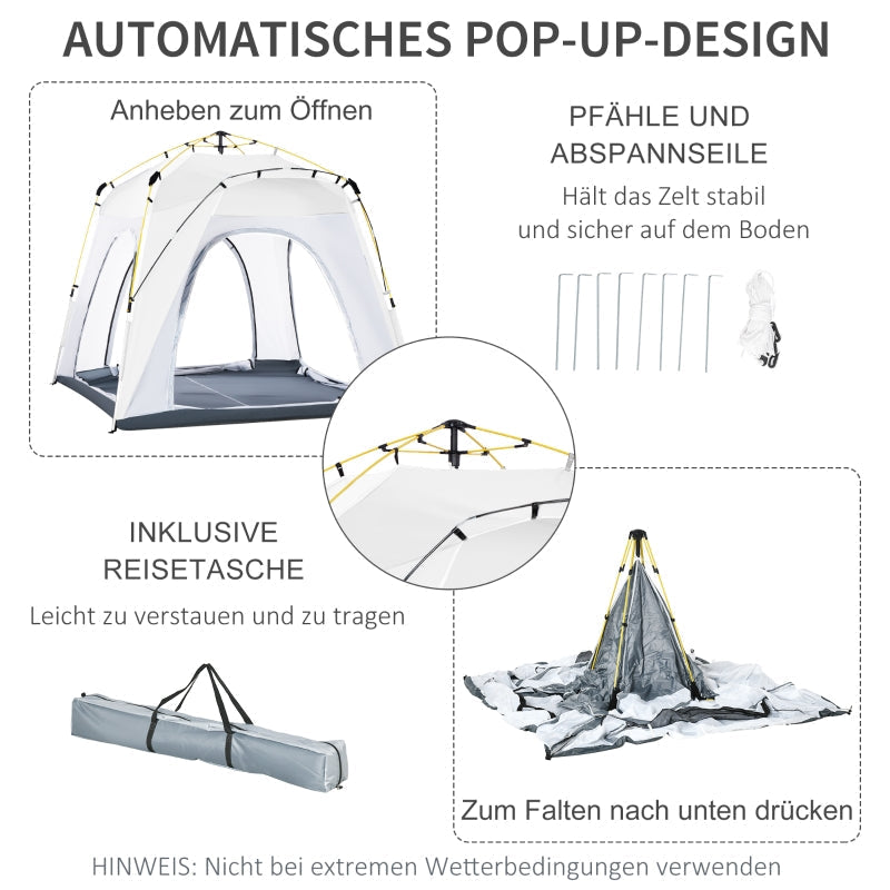 Dome Tent, 4 Person, Lightweight, Waterproof, UV 50+