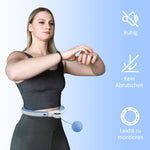Sportnow Smart Hula Hoop with Weight Ball Counter, Adjustable 76-113cm, Light Blue