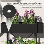 2-Tier Plant Stand, 70cm High, Metal, Black