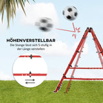 Football Rebounder Double-Sided Rebound Adjustable in 5 Levels for Training Steel Red