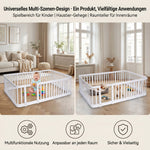 Floating Double Bed Frame 140x190cm with LED Lighting, Linen