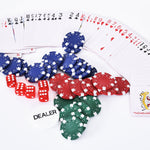 Poker case set 300 chips 2 decks of cards 5 dice aluminum