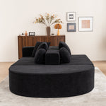 Boneless Sofa, Segmented Cloud Modular No Assembly, Chenille Fabric