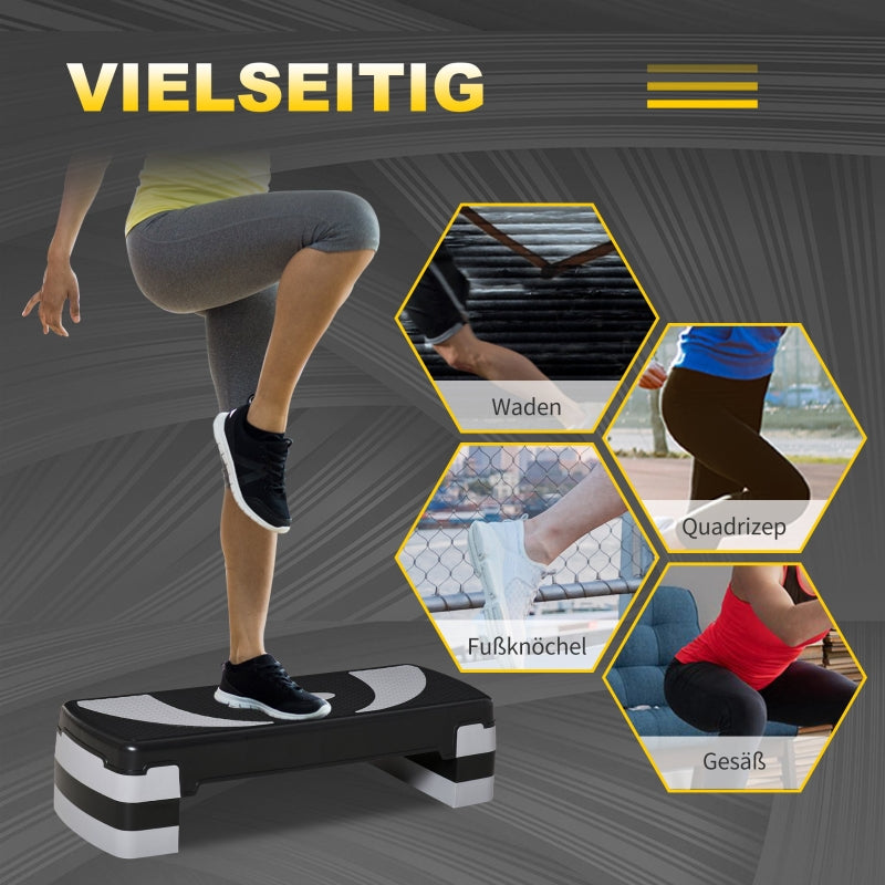 Step Board Aerobic Stepper, Height Adjustable, Fitness, 80x31 cm