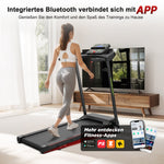 Electric Treadmill, Folding, 12 km/h Max Speed, LED Display, App & Tablet Holder, Compact