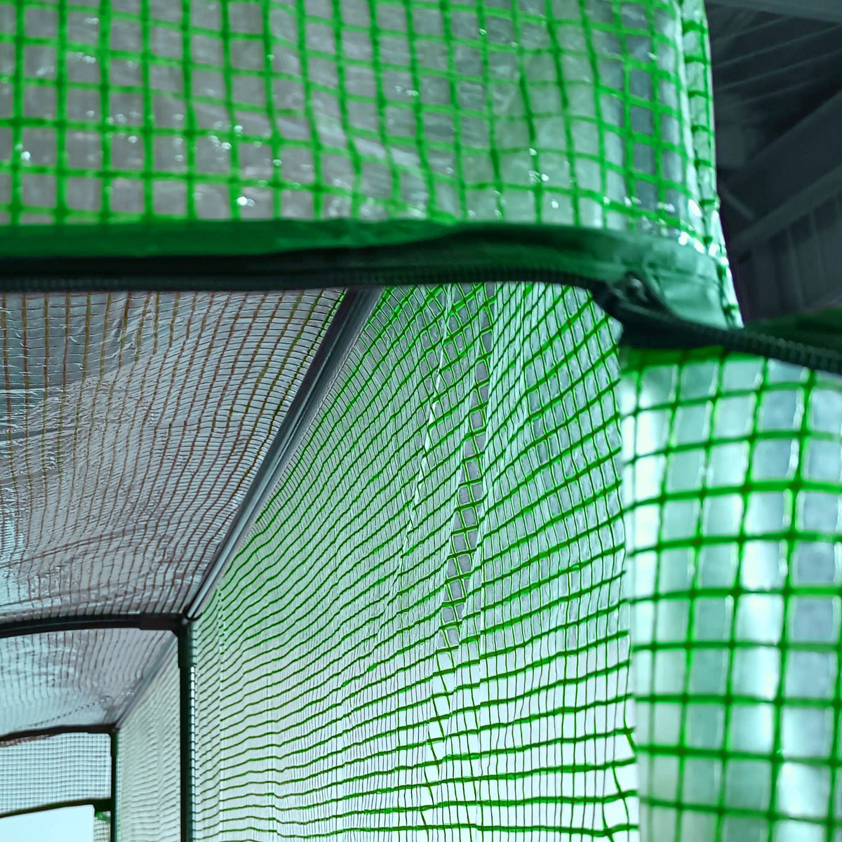 Polytunnel Greenhouse 2 Doors UV Protection Steel & PE Green