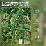Trellis Adjustable Climbing Aid, Steel Plant Frame with Net, Green