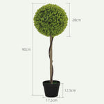 Artificial Eucalyptus, 90 cm Indoor Plant in Pot, Green