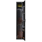 Gun Cabinet 5 Long Guns Rifles Pistols Quick Access Steel Safe 138x30x30cm