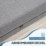2-in-1 Floor Sofa Bed, Foldable 250 kg Capacity, Linen Look