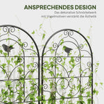Metal Trellis 2-Pack Rustproof Bird Design 50x120cm Black