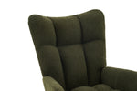 Rocking Chair Modern High Back Armrests - Green